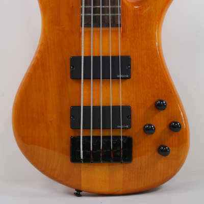 Rare 98-99 Spector NS-2000/5 Neck Thru 5 String Bass Guitar Amber w/ Gig Bag - NICE! image 1