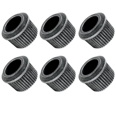 StewMac 10.5mm Round Conversion Bushings, Relic nickel, set of 6 for sale