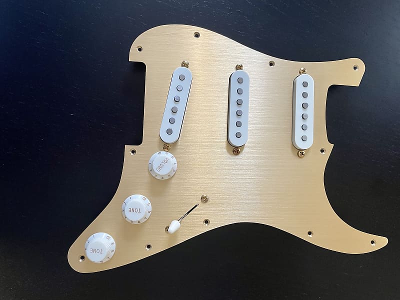 Squier Gold Loaded Pickguard 40th Anniversary Prewired Squire Reverb