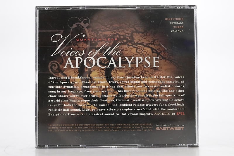 EastWest Quantum Leap Voices of the Apocalypse Classical Choir CD ROM #45254