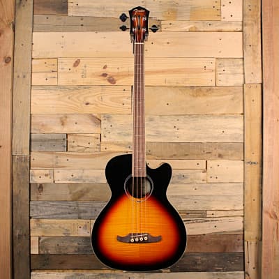 Fender FA-450CE 4-String Acoustic Bass (2021, 3-Tone Sunburst) image 5