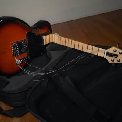 Voyage-Air Telair 2014 Folding Travel Electric Guitar 2014 Tobacco Burst image 7
