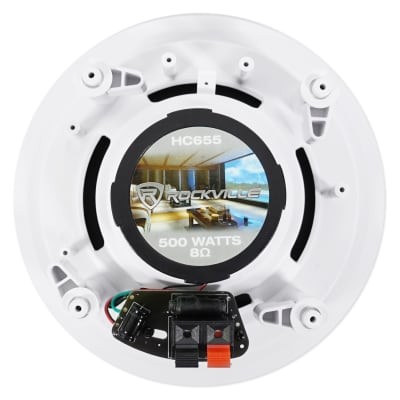 Rockville 4-Room Home Audio Kit Stereo+White 6.5" Ceiling Speakers+Wall Controls image 5