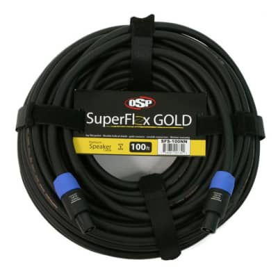 OSP SuperFlex GOLD 100' ft Premium Speaker Cable with Neutrik Speakon Connectors image 3