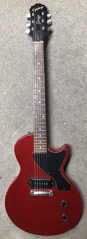 1998 Epiphone Les Paul Junior Jr Gloss Red P90 Electric Guitar ...