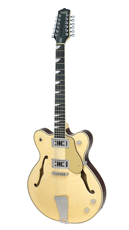 Eastwood Classic 12 Bound Laminated Maple Flamed Maple Top Bound F-Holes 12-String Electric Guitar image 1