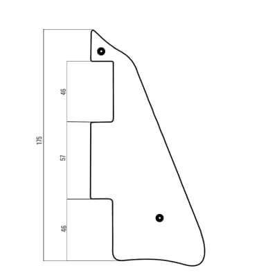Hosco Les Paul Compatible Pickguard Scratchplate & Bracket 3-ply Black image 4