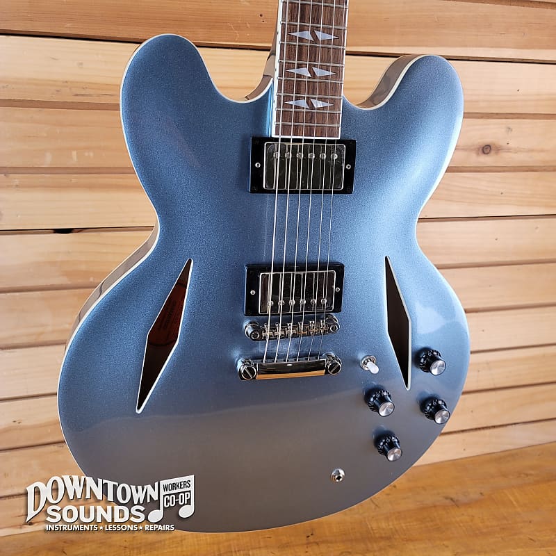 Epiphone x Dave Grohl DG-335 Semi-Hollow Electric Guitar with Epiphone Hard Case - Pelham Blue image 1
