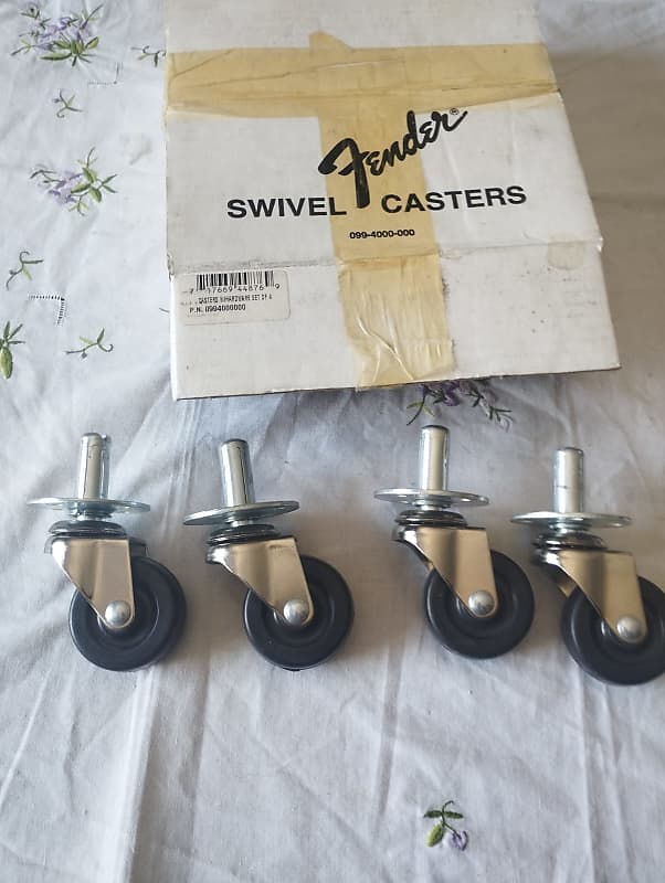 Fender Caster set for combo or speaker P/N 0994000000 - Silver image 1