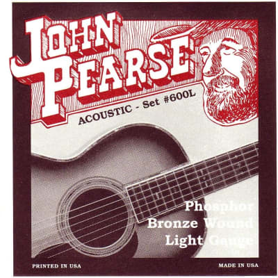 John Pearse 600L Acoustic Phosphor Bronze Acoustic Strings - Light image 2
