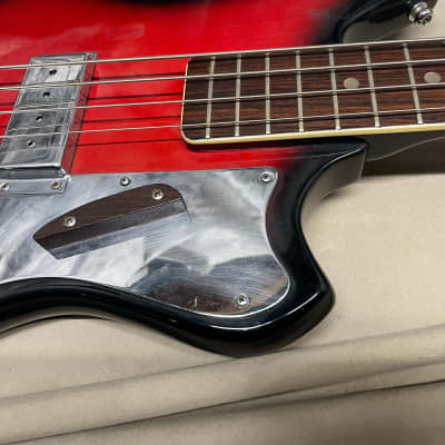 Leban Cyclone 4-String Bass MIJ Made In Japan Vintage Red - To - Black image 5