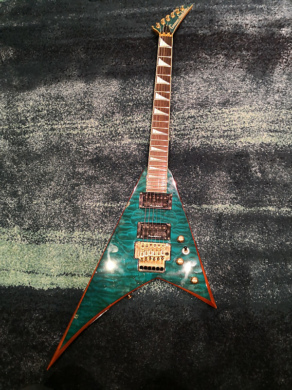 Grover Jackson Randy Rhoads RRP-85 Green Maple Quilt with Mahogany bevel