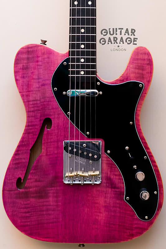 Fender Japan Telecaster neck on a Flame Maple Top Thinline body - unique & lightweight image 1