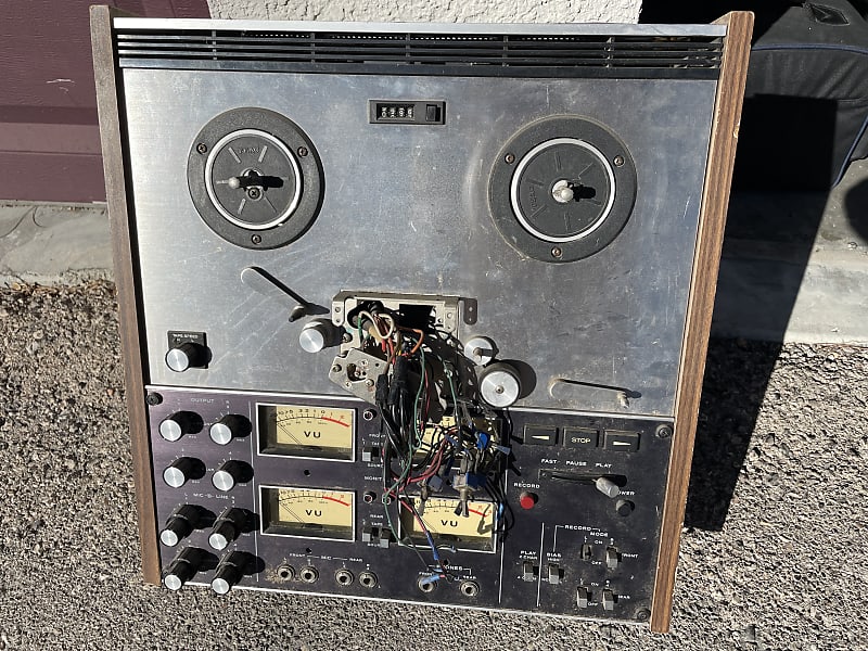 Vintage Teac A-2340S Reel To Reel Tape deck 70s For Parts Or Repairs