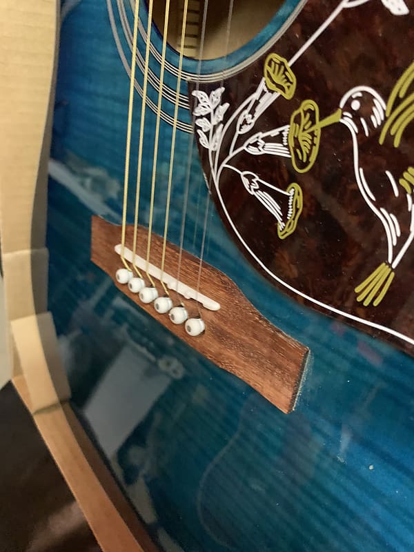 Epiphone Hummingbird Artist Acoustic/Electric 2018 Blue Burst | Reverb