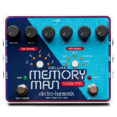 Electro-Harmonix Deluxe Memory Man 1100-TT Bucket Brigade Tap Delay Pedal | Used image 2