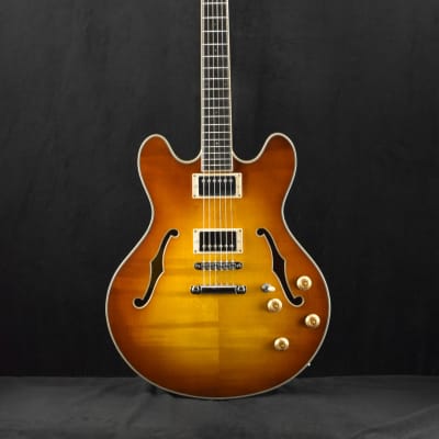 Eastman T186MX-GB All Solid Carved Series Thinline Goldburst image 2