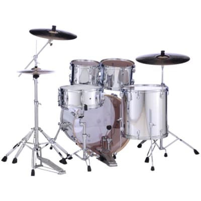 Pearl EX725SC Export Drum Set, 5-Piece, Mirror Chrome image 2