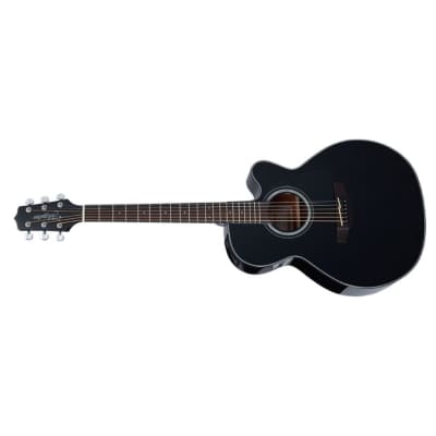 Takamine G Series GN30CE NEX 6-String Right-Handed Cutaway Acoustic-Electric Guitar with 12-Inch Radius Ovangkol Fingerboard, Takamine TP-4TD Preamp System, and Synthetic Bone Nut (Gloss Black) image 2
