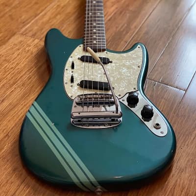 Original Vintage 1969 USA Fender Mustang Lake Placid Blue Competition Burgundy w/ OHSC. Kurt Cobain Nirvana image 25