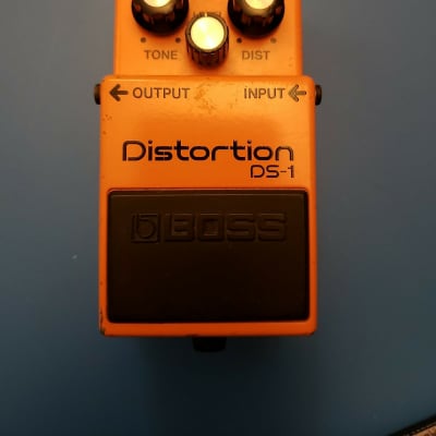 RARE Boss DS-1 Distortion TRANSITIONAL Period MIT/MIJ Black Label 1980s for sale
