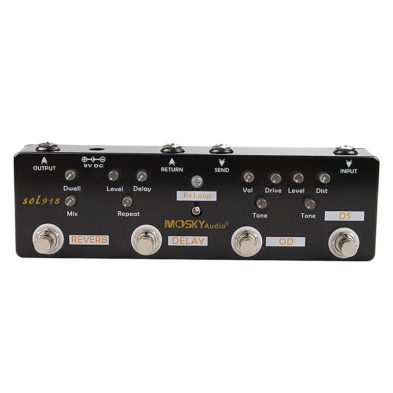 5In1 Guitar MultiEffect Pedal Distortion Delay Reverb Reverb