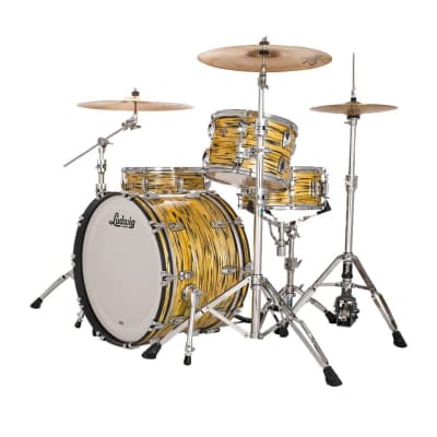 Ludwig Classic Oak Fab 3pc Drum Set Lemon Oyster image 2