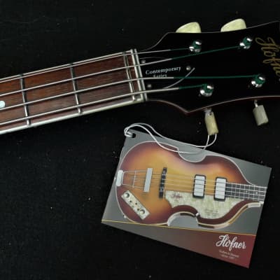 Hofner HCT-500/1L SB Left Handed Contemporary Beatle Bass Hard To Find Brown Sunburst & Hofner CASE image 6