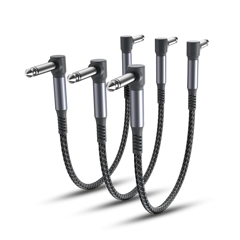 Guitar Patch Cables 3Pack,6 Inch 6.35Mm Effects Pedal Board Reverb