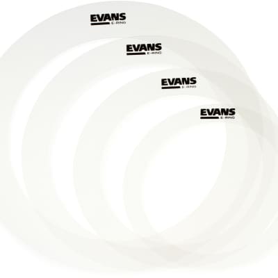 Evans EC2S Frosted 3-piece Tom Pack - 10/12/16 inch  Bundle with Evans E-Rings Rock Pack image 3