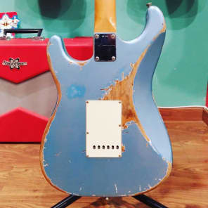 RebelRelic '62 S-Series Ice Metallic Blue Relic Stratocaster Fender Custom Shop (Serial: 62129) image 7
