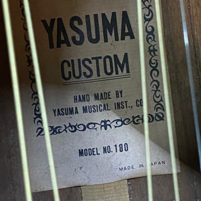 Japanese Vintage K. Yasuma Custom No. 180 - Acoustic Guitar - Made 