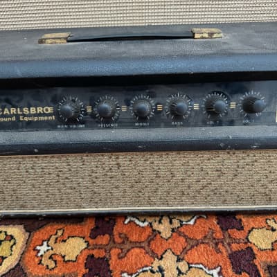 Vintage 1960s Carlsbro CS40-60 EL34 Valve Guitar Amplifier Head w/ Lay Down TFs image 3