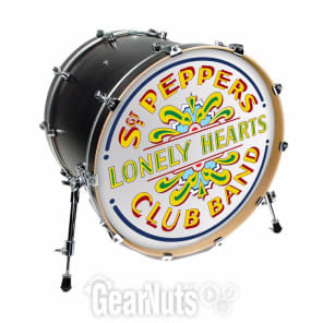 Evans Inked Sgt. Pepper 50th Anniversary Bass Drumhead - 22 inch image 2