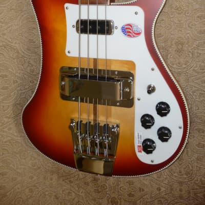 2023 Limited Edition Rickenbacker 4003 CB AUT Bass - SATIN Autumnglo - Checkerboard Binding image 11