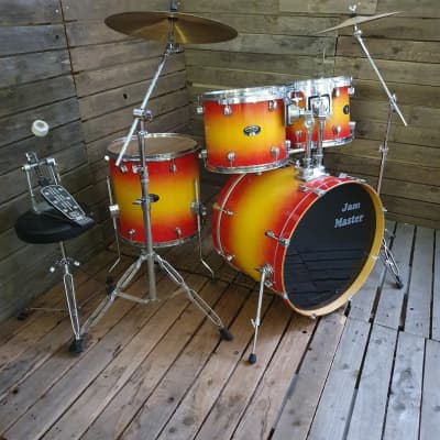 Drum Kit Acoustic Drum World Jam Master, Amber Burst USED! RKJMD040522 image 1