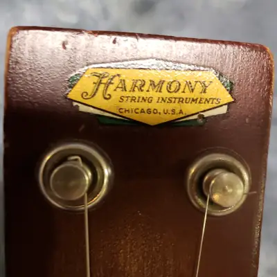 1920's Vintage Harmony Parlor Tenor Guitar New Strings Pro Setup Original Canvas Gigbag image 8