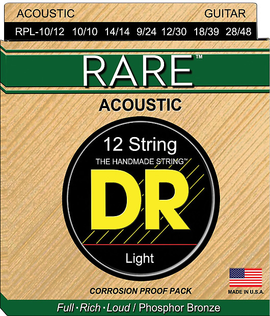 DR RPL-10/12 Rare Lite 12-String Acoustic Strings 10-48/28 image 1