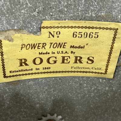 Rogers 16 X 16" Power Tone Floor Tom (314-3144) 60's - Refinished Black image 5