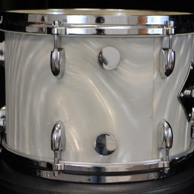Gretsch 22/13/16" Drum Set - 1960s White Satin Flame image 8