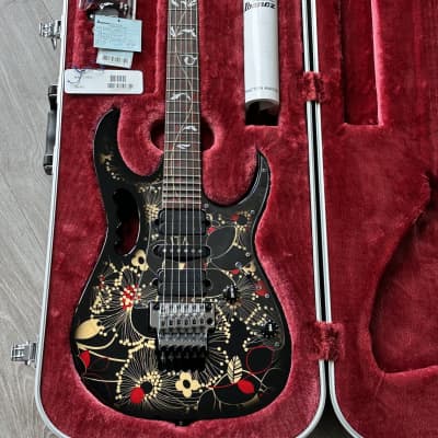 Ibanez JEM77-FP2 Steve Vai Signature Black Floral Pattern 2 | Reverb