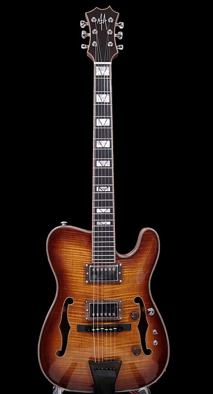 Maxey Archtops Lark Guitar - Tele Style Archotp Burst image 1