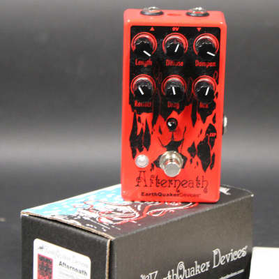 EarthQuaker Devices Afterneath Otherworldly Reverberation Machine V3 Limited Edition 2020 - Present - Candy Apple Red / Black Print image 2