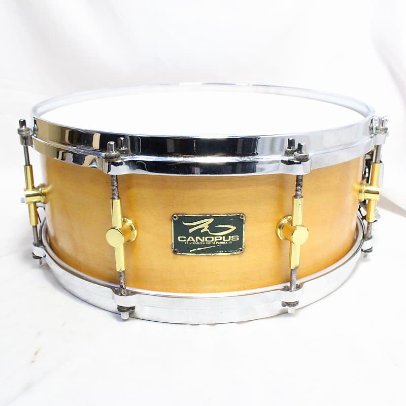 CANOPUS MO-1455 Natural Oil 2nd Line 14x5.5 Canopus Maple Snare Drum (04/15)