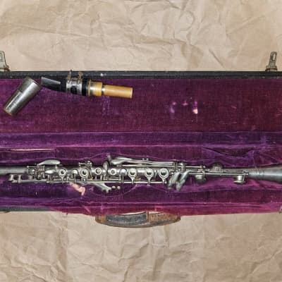 Antique 2-piece SILVER Clarinet & Case - Humphrey? Made in USA - In Very  good, playable condition | Reverb