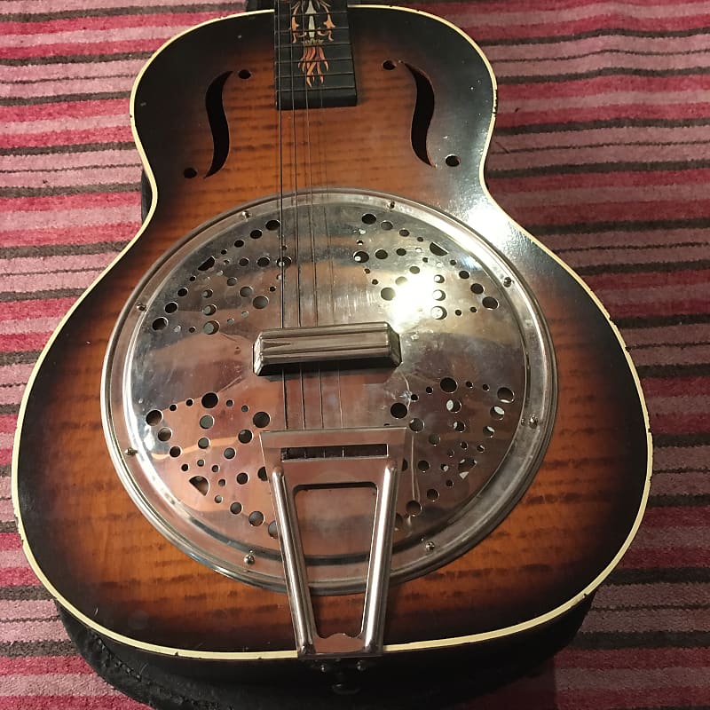 Vintage 1930's Varsity Faux Resonator Acoustic Guitar | Reverb