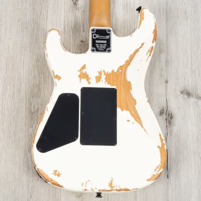 Charvel Pro-Mod Relic San Dimas Style 1 HH FR PF Guitar, Pau Ferro Fretboard, Weathered White image 4