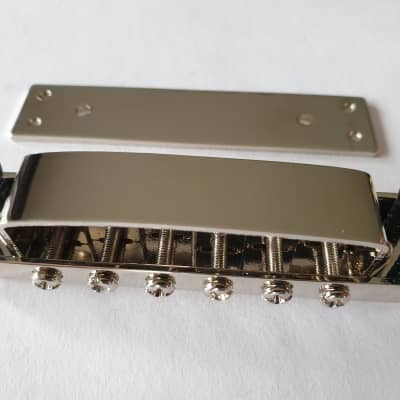 Tune o matic guitar bridge for Rickenbacker nickel image 3