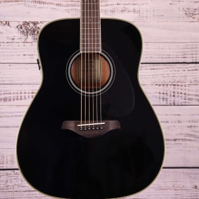Yamaha FG-TABL Trans Acoustic Guitar | Black image 1