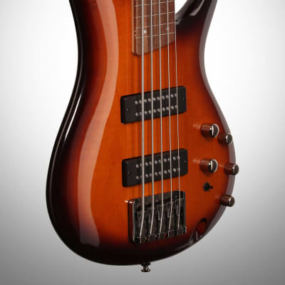 Ibanez SR375EF Fretless Electric Bass, 5-String, Brown Burst image 4